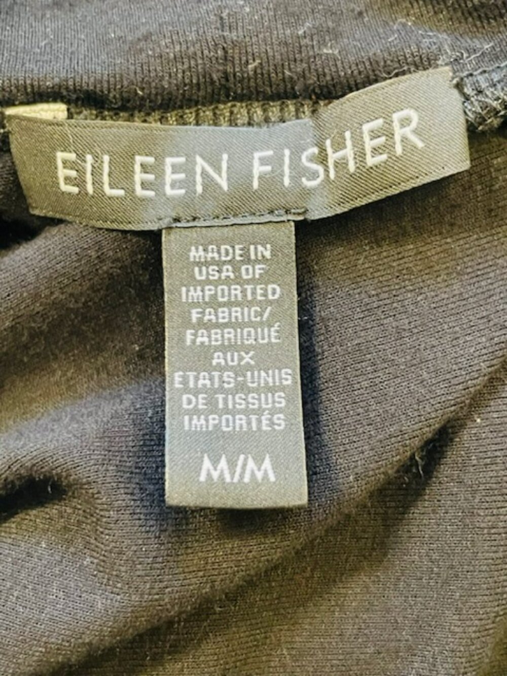Eileen Fisher Relaxed Fit Viscose Jersey Turtleneck Tunic Black Medium - Picture 5 of 7